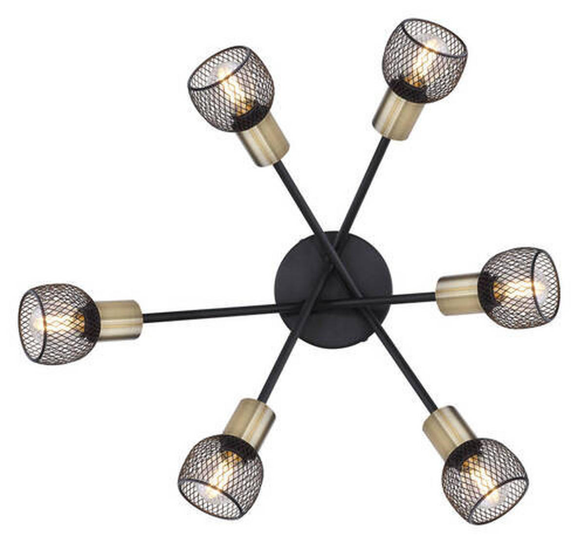 STROPNÍ SVÍTIDLO, 60/18 cm  - černá, Basics, kov (60/18cm) - Globo