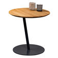 BEISTELLTISCH 50/50/49 cm Wildeiche massiv Anthrazit, Wildeiche  - Wildeiche/Anthrazit, Design, Holz/Metall (50/50/49cm) - Xora