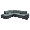 ECKSOFA  in Mikrofaser Blaugrau  260/312 cm  - Chromfarben/Blaugrau, Design, Textil/Metall (260/312cm) - Beldomo Style