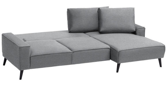 ECKSOFA in Velours Grau  - Schwarz/Grau, Basics, Holz/Textil (260/161cm) - Carryhome