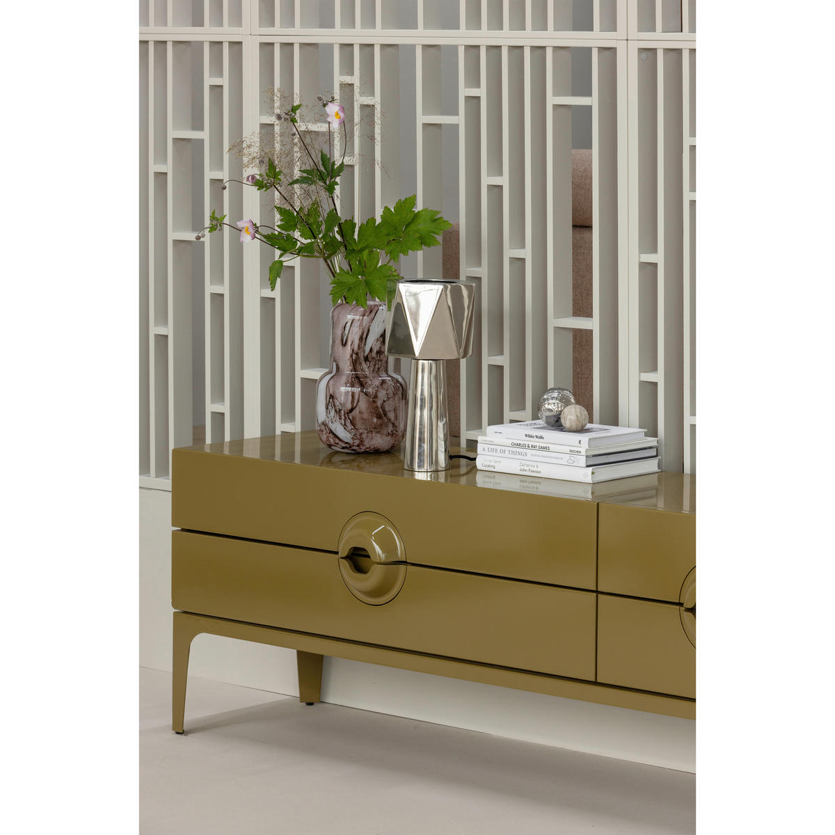 LOWBOARD Merge 160/57/44 cm 4 Schublade(n)  - Honig, Design, Holz (160/57/44cm) - Livetastic