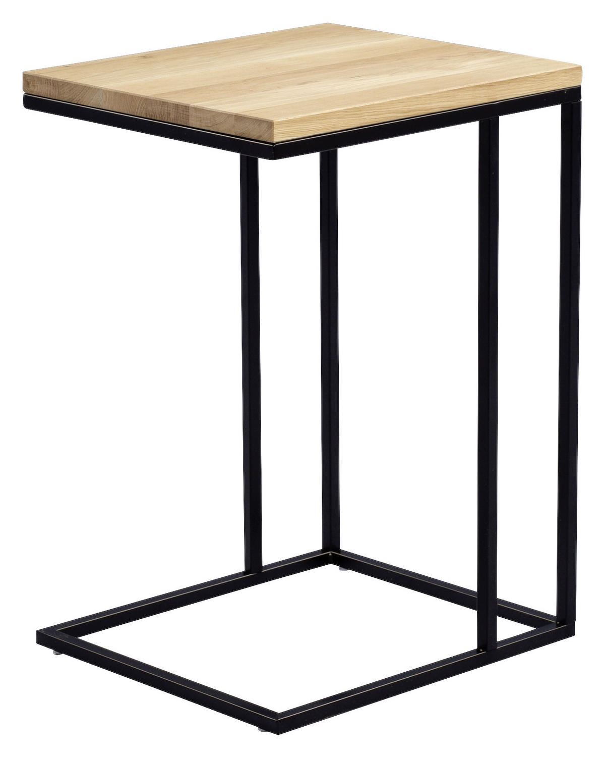 ODKLÁDACÍ STOLEK, divoký dub, černá, barvy dubu - černá/barvy dubu, Basics, kov/dřevo (43/38/62cm)