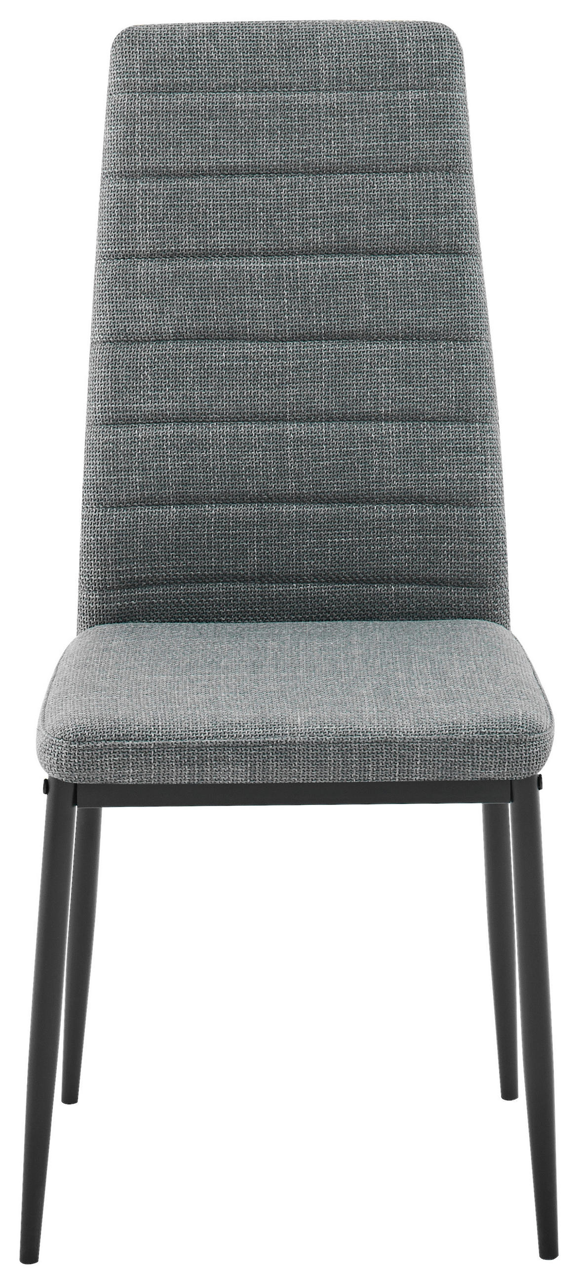 STUHL Leinenoptik Grau  - Schwarz/Grau, Design, Textil/Metall (41/98/52cm) - Ti'me