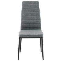 STUHL Leinenoptik Grau  - Schwarz/Grau, Design, Textil/Metall (41/98/52cm) - Ti'me