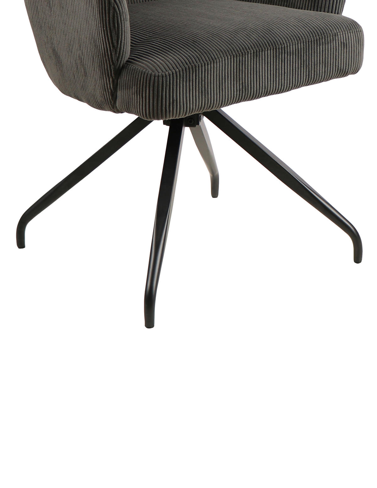 ARMLEHNSTUHL  in Eisen Cord  - Schwarz/Grau, MODERN, Holz/Textil (57/86/65cm) - MID.YOU