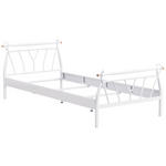 METALLBETT 90/200 cm  in Weiß  - Weiß, Basics, Metall (90/200cm) - Carryhome