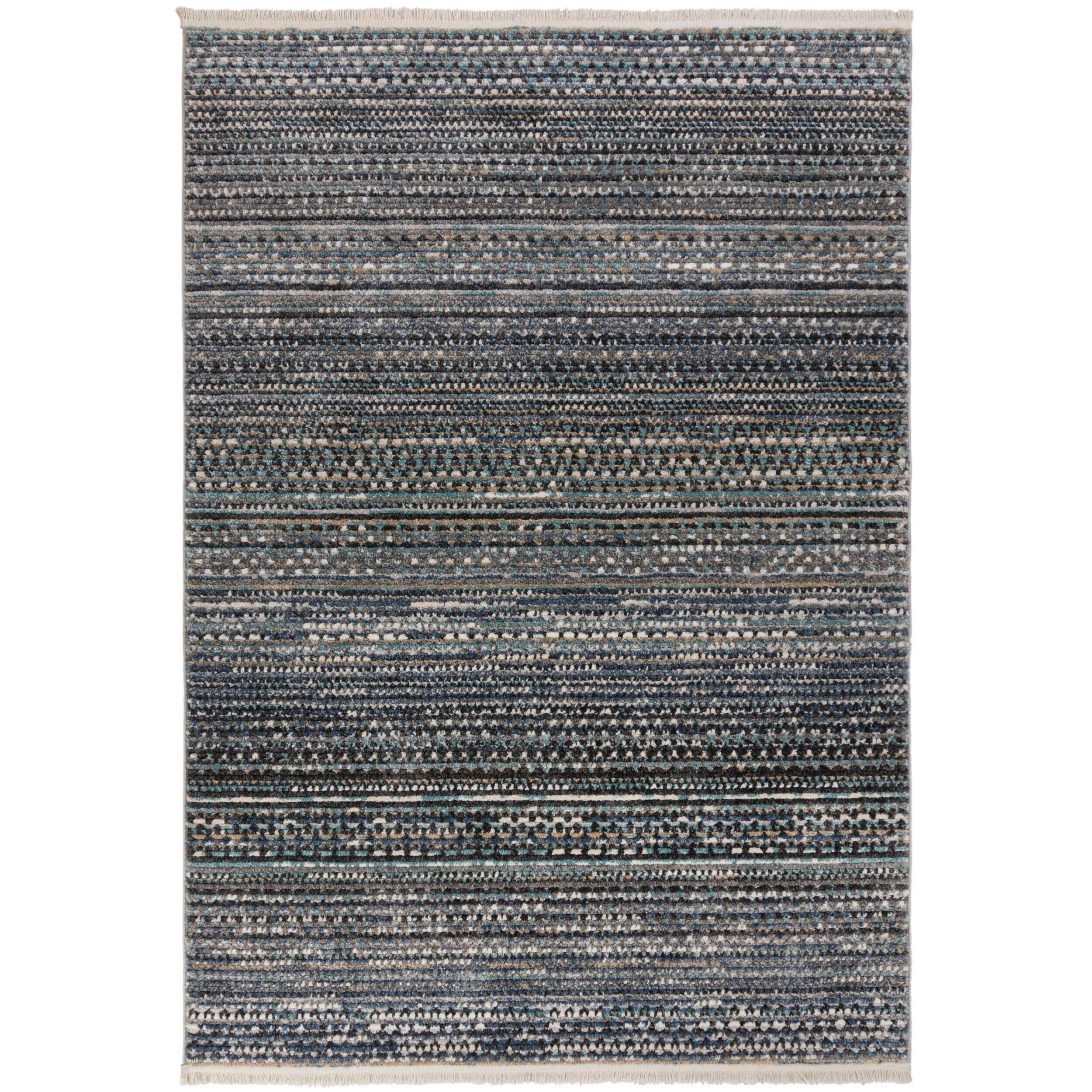 Flair Rugs Flachwebeteppich Santiago Blau 80x140 cm