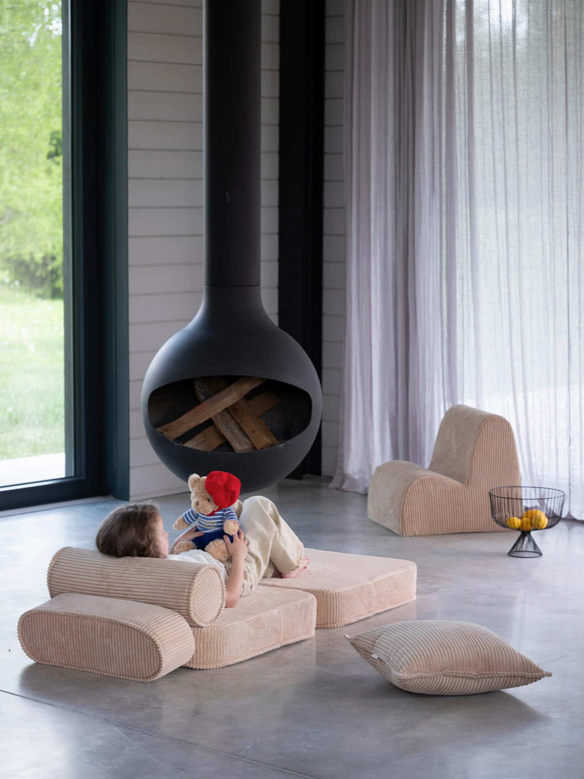 KINDERSESSEL FLIP CHAIR  - Hellbraun, Basics (65/60/25cm)