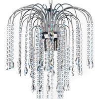 KRISTALL-HÄNGELEUCHTE 40/110/40 cm   - Chromfarben, KONVENTIONELL, Glas/Metall (40/110/40cm)