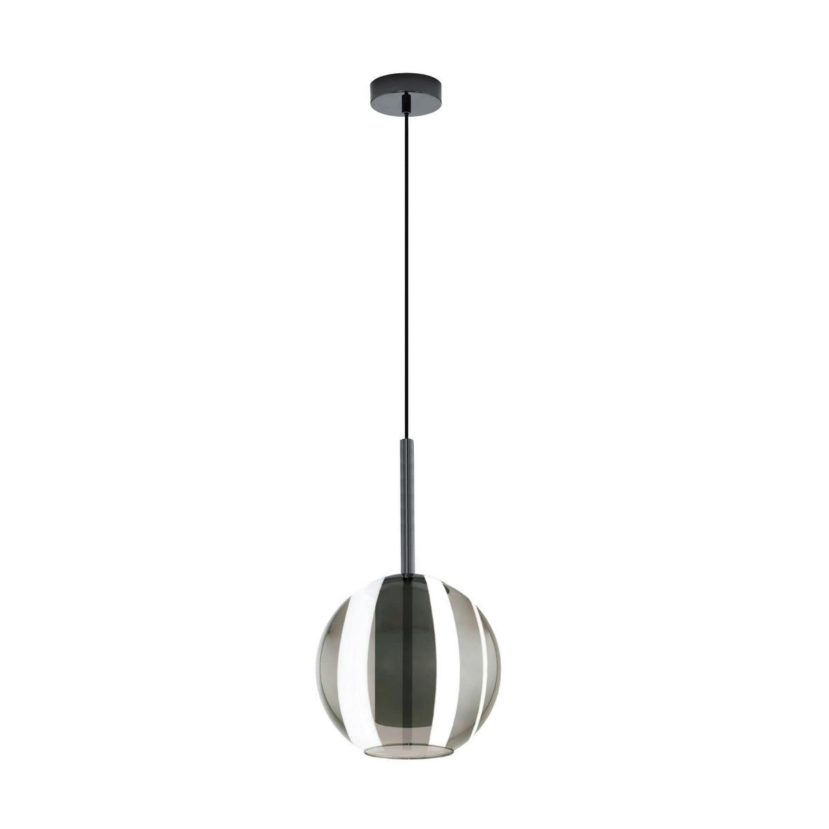 HÄNGELEUCHTE 25/110 cm    - Weiss/Schwarz, Design, Glas/Metall (25/110cm) - Eglo
