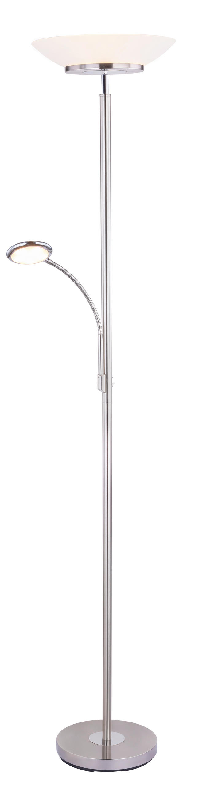 VISOKA STOJEČA LED-SVETILKA  GUNTER /1800 lm/3000 K// - barve kroma/črna, Basics, kovina/umetna masa (32/178cm)