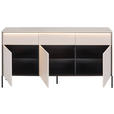 SIDEBOARD  167/85/40 cm 3 Schublade(n)  - Beige/Schwarz, Design, Holzwerkstoff/Metall (167/85/40cm) - Voleo