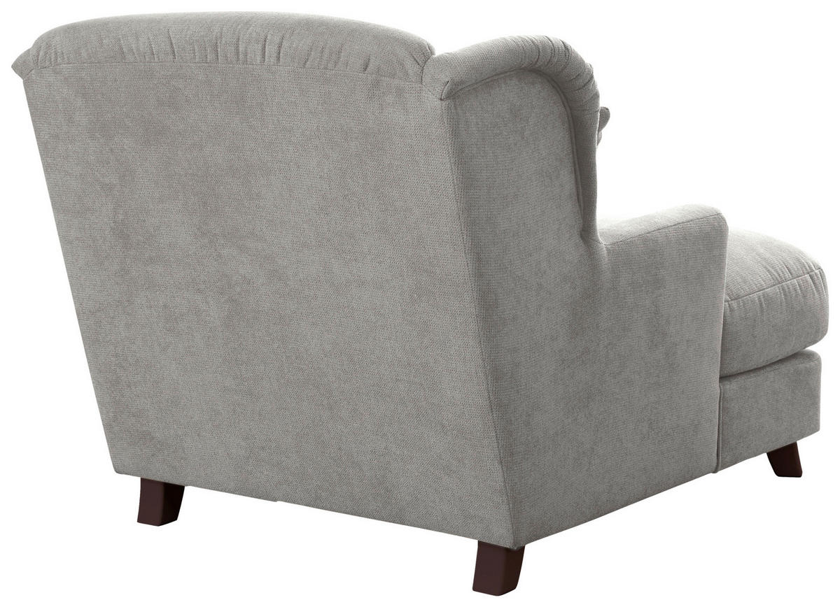 XXL-SESSEL in Silberfarben  - Dunkelbraun/Silberfarben, Modern, Holzwerkstoff/Textil (109/104/145cm) - Sit & More