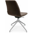 STUHL  in Aluminium Velours Metall, Textil  - Alufarben/Braun, Design, Textil/Metall (46/81,5-84,5/55cm) - Johann Jakob