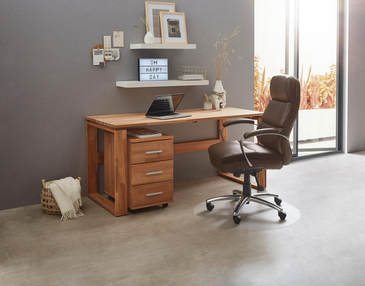 SCHREIBTISCH 160/70/75 cm  in Buchefarben  - Buchefarben, KONVENTIONELL, Holz (160/70/75cm) - Linea Natura