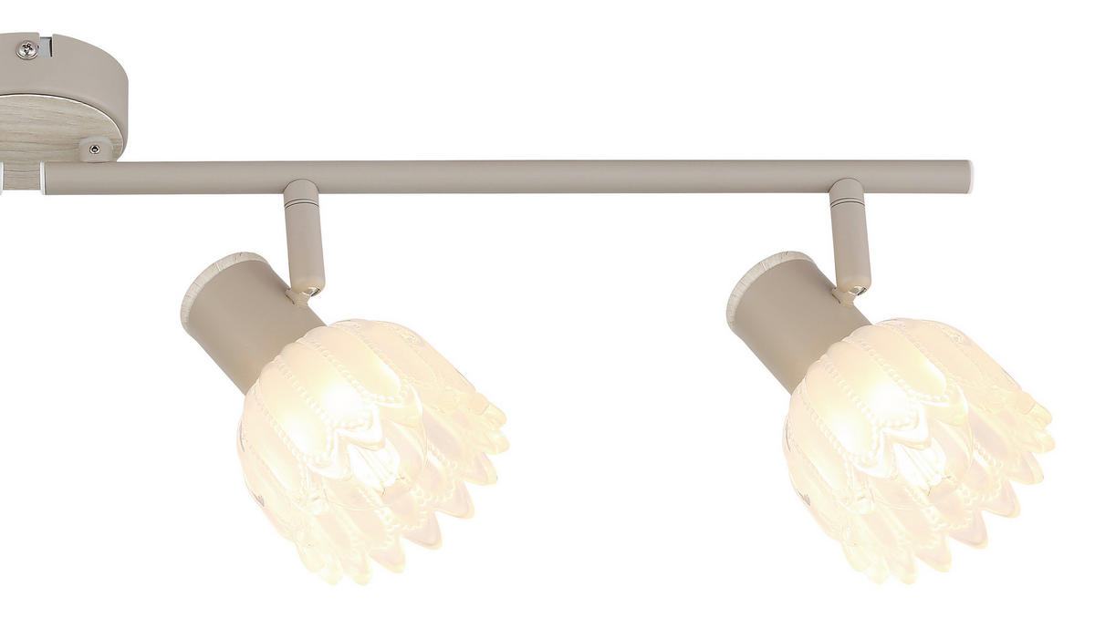 STRAHLER 70/9/15,5 cm   - Sandfarben, KONVENTIONELL, Glas/Metall (70/9/15,5cm) - Globo