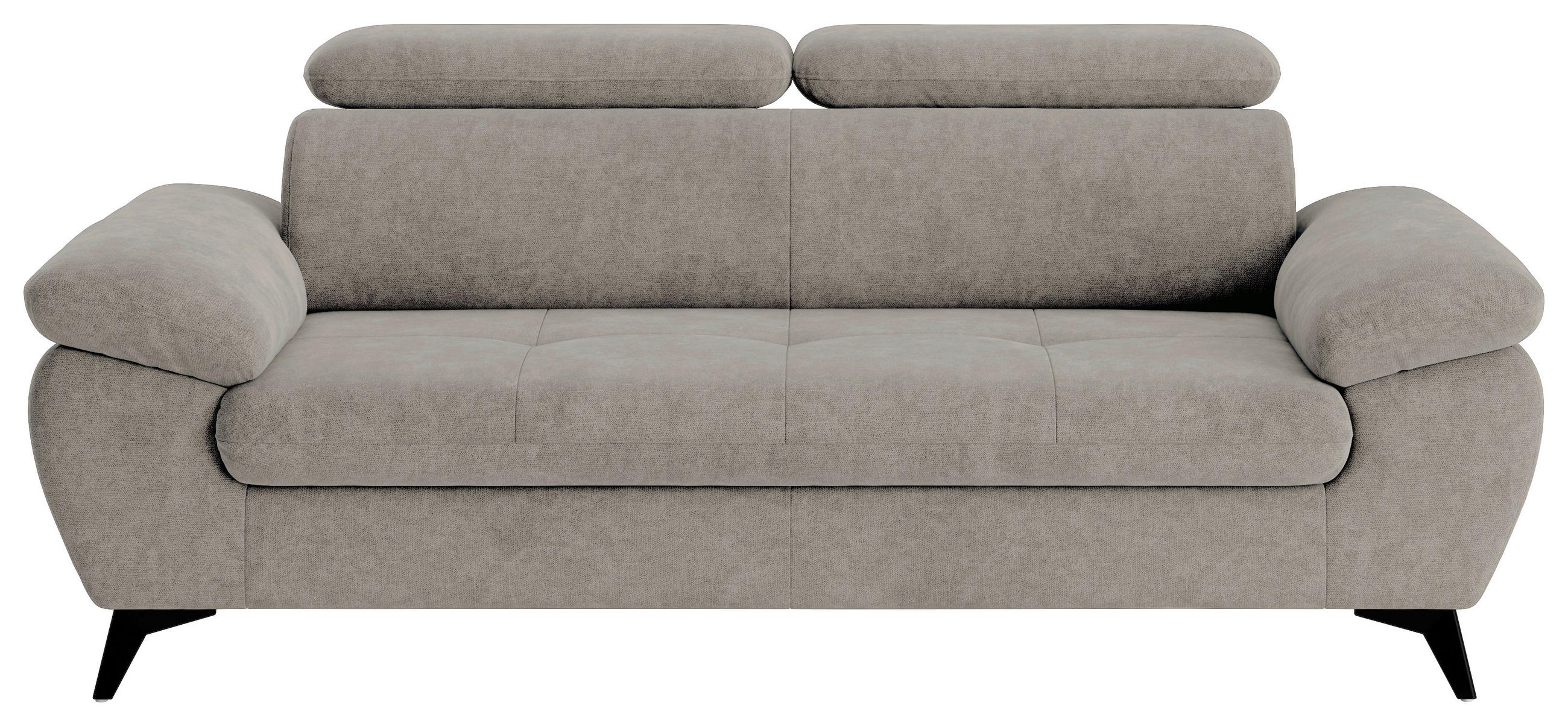 3-SITZER-SOFA in Schlammfarben  - Schlammfarben/Schwarz, Textil/Metall (215/84/100cm) - MID.YOU