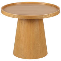 BEISTELLTISCH 50/50/41 cm Eiche furniert Eichefarben rund  - Eichefarben, Basics, Holz/Holzwerkstoff (50/50/41cm) - Xora