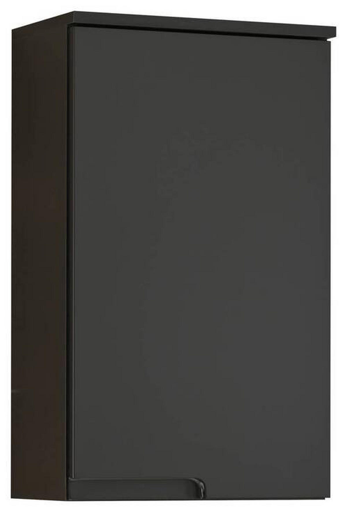 VÄGGHÄNGT SKÅP  - svart, Modern, trämaterial (40/67/23cm) - MID.YOU