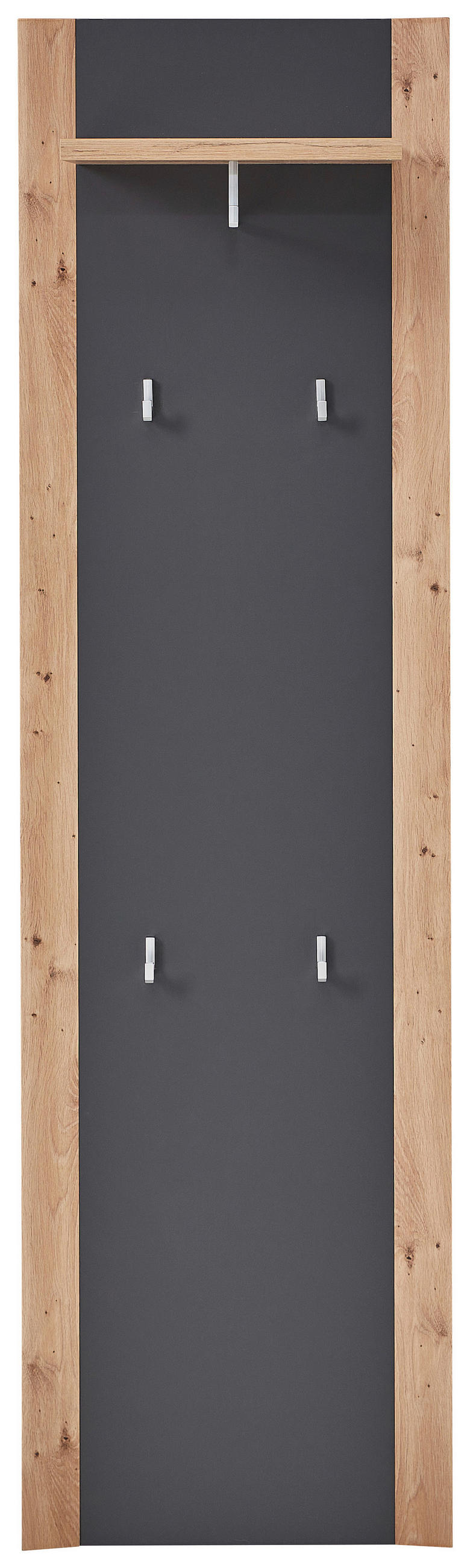 ŠATNÍ PANEL, barvy grafitu, dub artisan, 48/170/30 cm - barvy grafitu/dub artisan, Design, kompozitní dřevo (48/170/30cm) - Xora