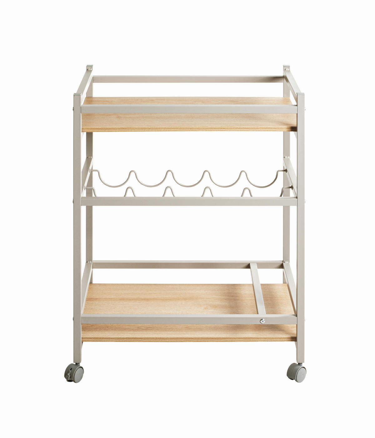 SERVIERWAGEN Eichefarben, Kaschmir  - Kaschmir/Eichefarben, Trend, Holzwerkstoff/Kunststoff (60/40/80cm)