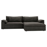 ECKSOFA  in Webstoff Anthrazit  306/198 cm  - Anthrazit/Schwarz, MODERN, Kunststoff/Textil (306/198cm) - Carryhome