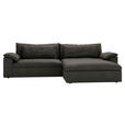 ECKSOFA  in Webstoff Anthrazit  306/198 cm  - Anthrazit/Schwarz, MODERN, Kunststoff/Textil (306/198cm) - Carryhome
