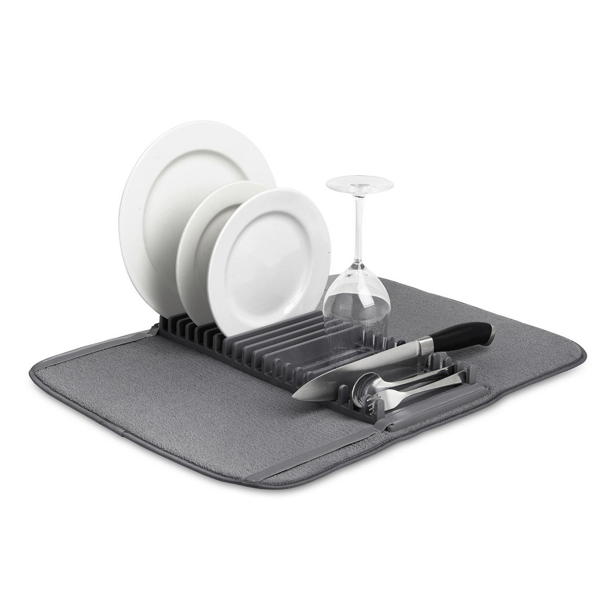 OCEĐIVAČ POSUĐA  - siva, Konvencionalno, tekstil/plastika (59,055	/45,72	/3,81cm) - Umbra
