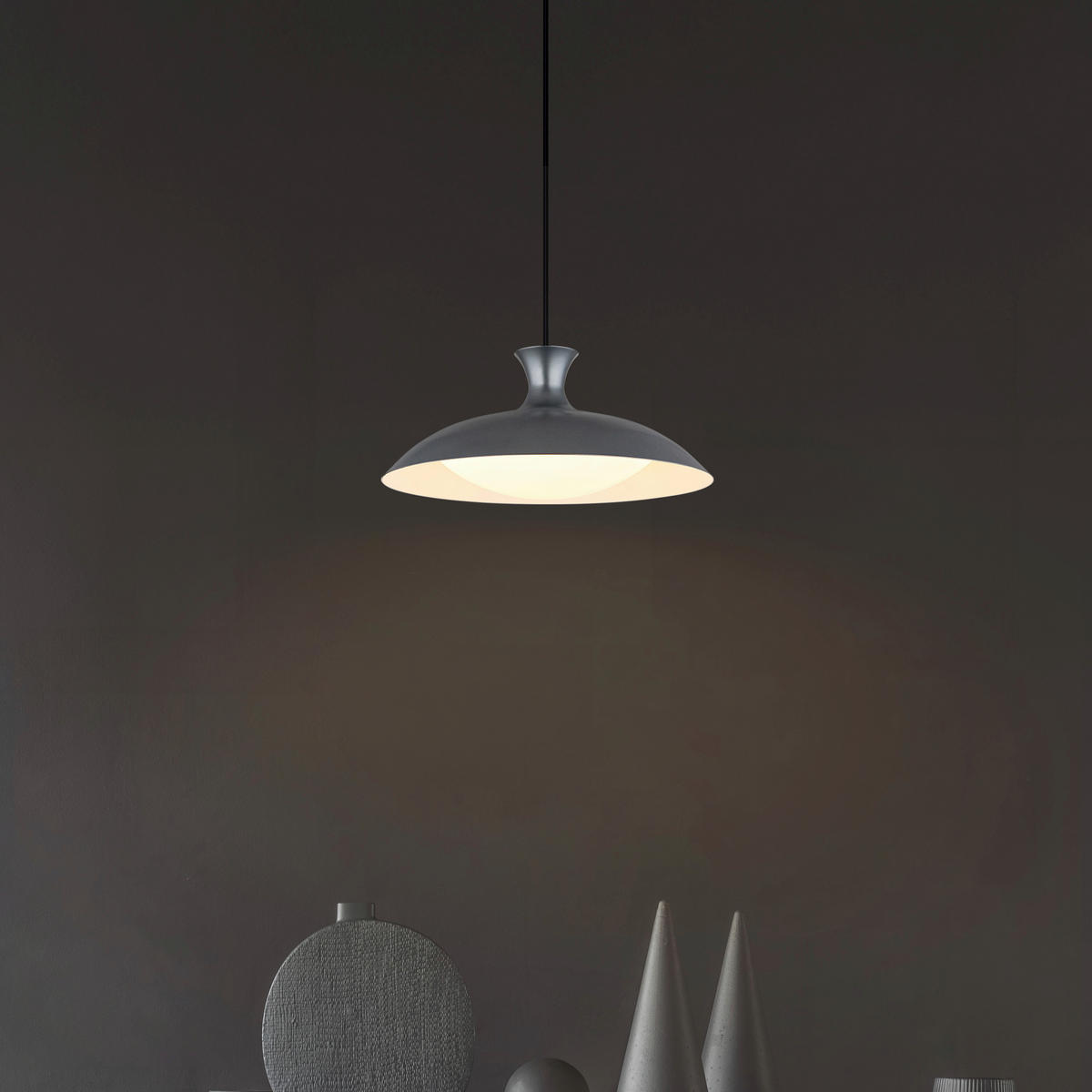 LED-HÄNGELEUCHTE 40/150 cm   - Opal/Weiß, Trend, Kunststoff/Metall (40/150cm) - Collet's Monde