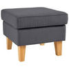 HOCKER in Textil Dunkelgrau  - Eichefarben/Dunkelgrau, Design, Holz/Textil (55/44/55cm) - MID.YOU