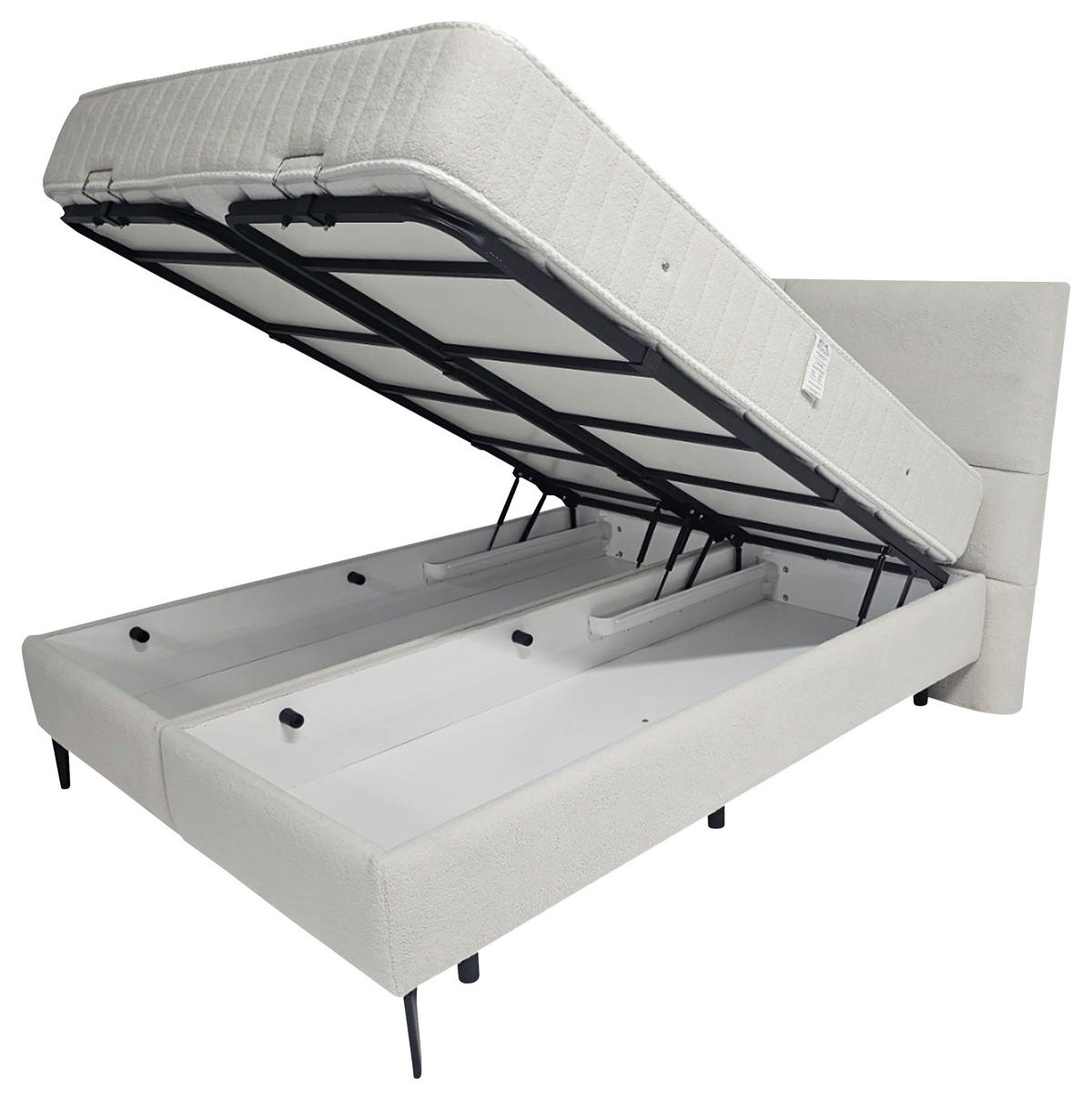 POSTELJA Z VZMETNICO   x  , les, kovina  - Moderno, kovina/les (180/200cm) - Hom`in