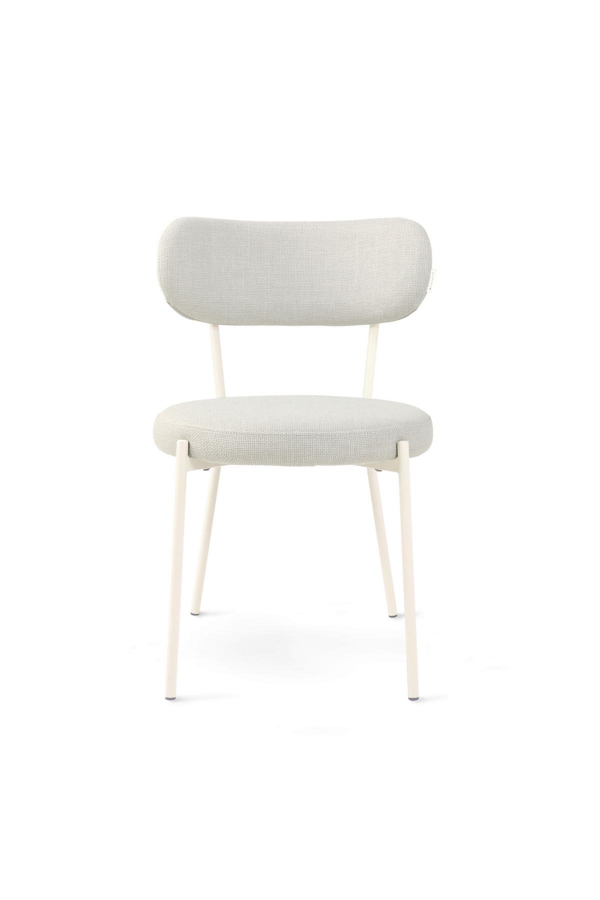 STUHL Webstoff Weiß  - Weiß, Basics, Textil/Metall (50/81,5/59cm) - Tom Tailor