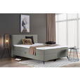 BOXBETT 160/200 cm  in Hellgrau  - Hellgrau/Schwarz, Design, Holz/Holzwerkstoff (160/200cm) - Xora
