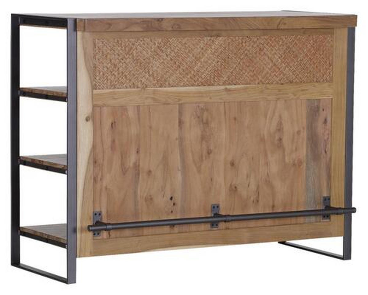 BAR Akaziefarben  140/106/53 cm  - Anthrazit/Akaziefarben, Trend, Holz/Metall (140/106/53cm) - Carryhome