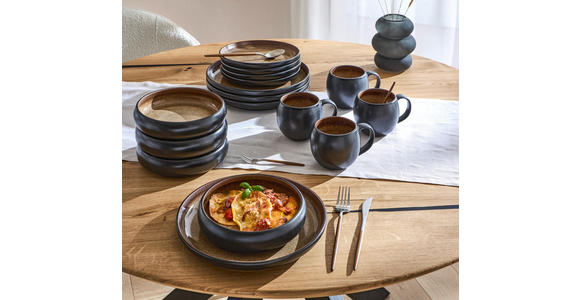 KOMBISERVICE FARO 16-teilig  - Braun, Design, Keramik - Novel