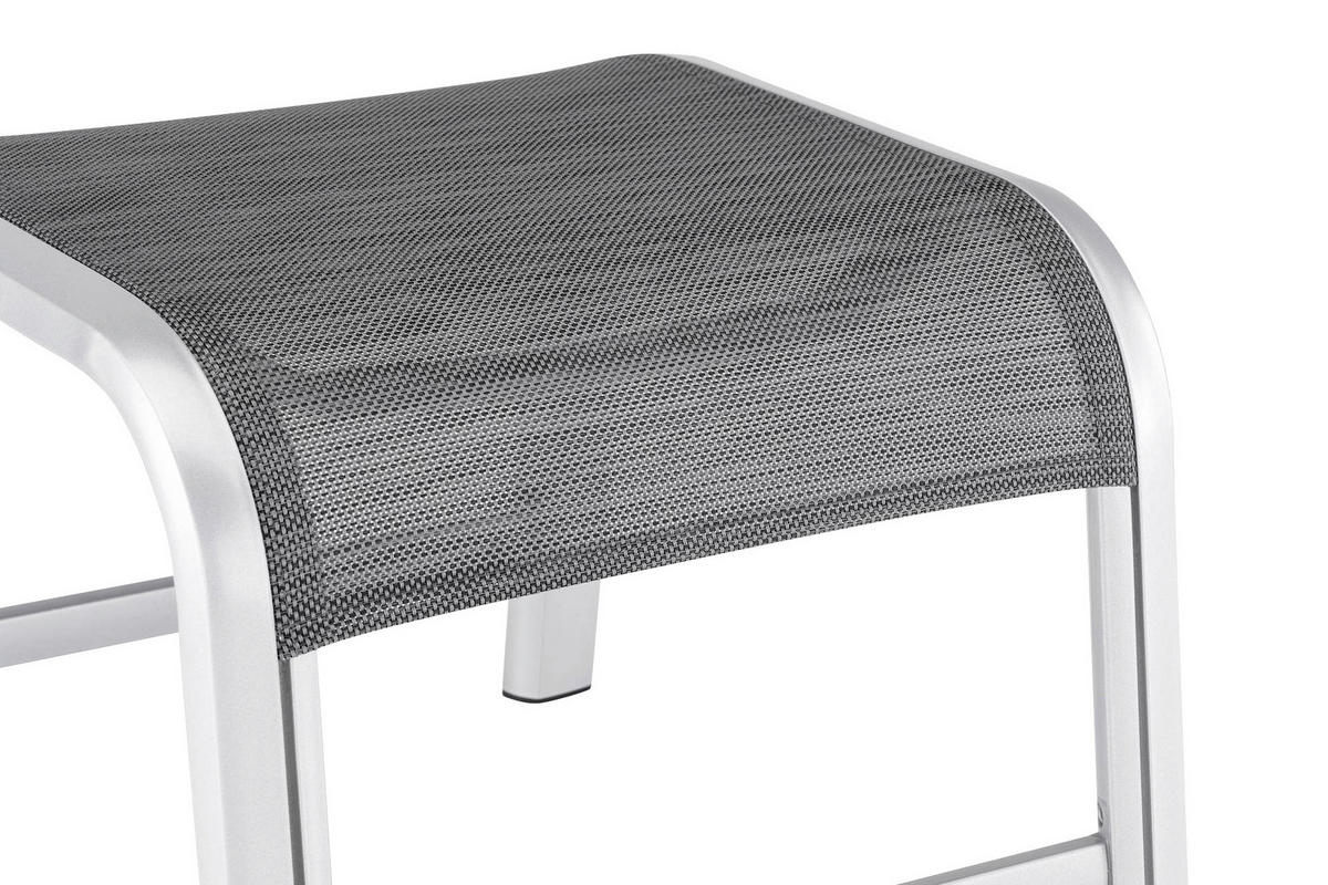 GARTENHOCKER  - Silberfarben/Graphitfarben, Basics, Textil/Metall (49/40/56cm) - Kettler
