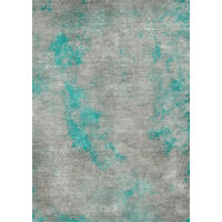 VINTAGE-TEPPICH Ondea Onis 240/340 cm  in Grau, Türkis, Hellgrau  - Türkis/Hellgrau, Design, Kunststoff/Textil (240/340cm) - Lindorug