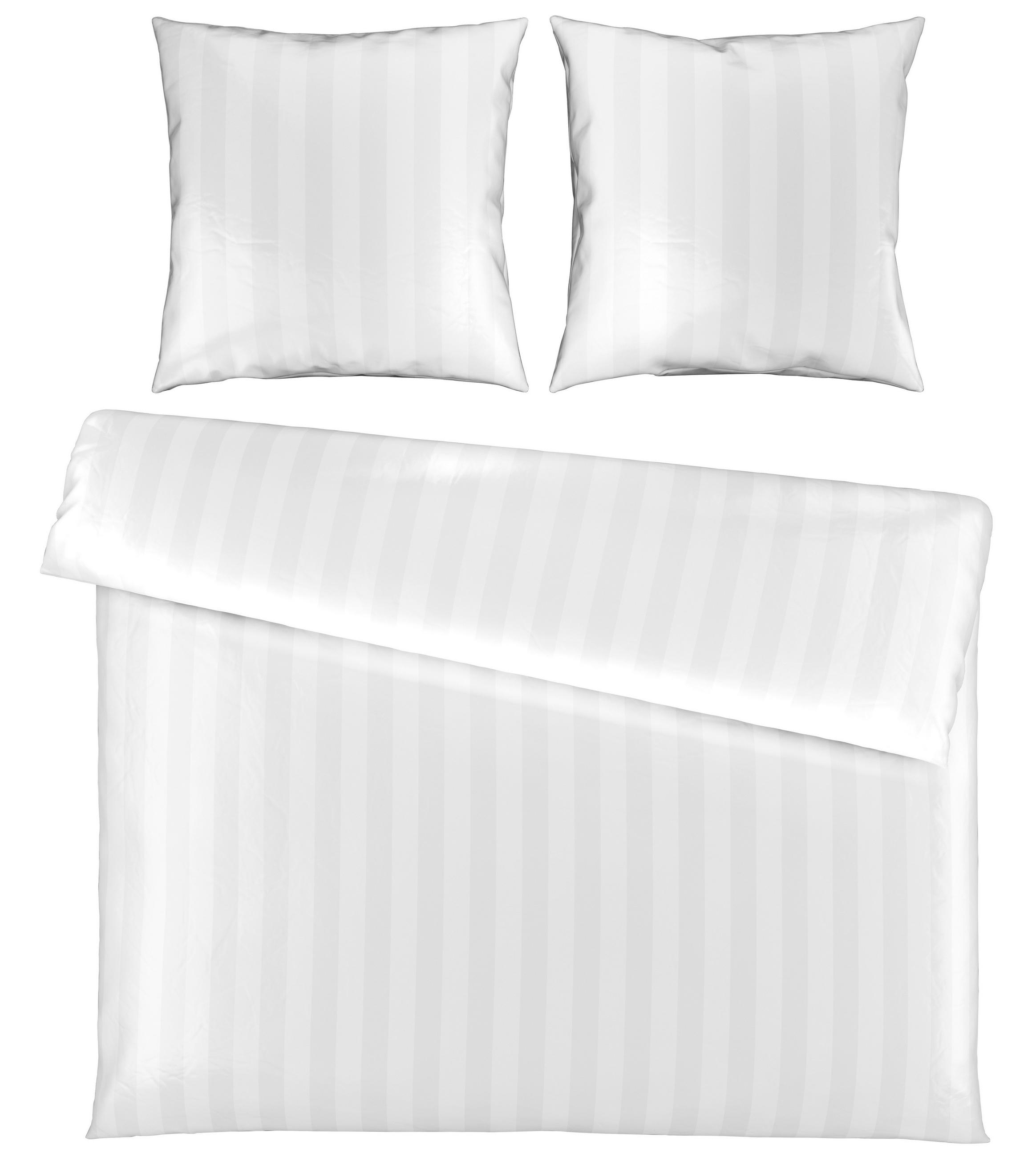 BETTWÄSCHE Dobby Satin 200/200 cm  - Weiß, KONVENTIONELL, Textil (200/200cm) - Novel