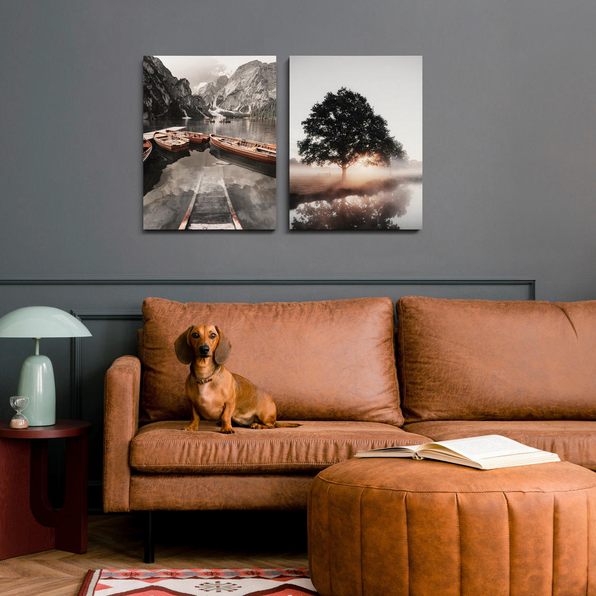 BILDERSET - Multicolor, Basics, Holz/Textil (2x32/42cm)