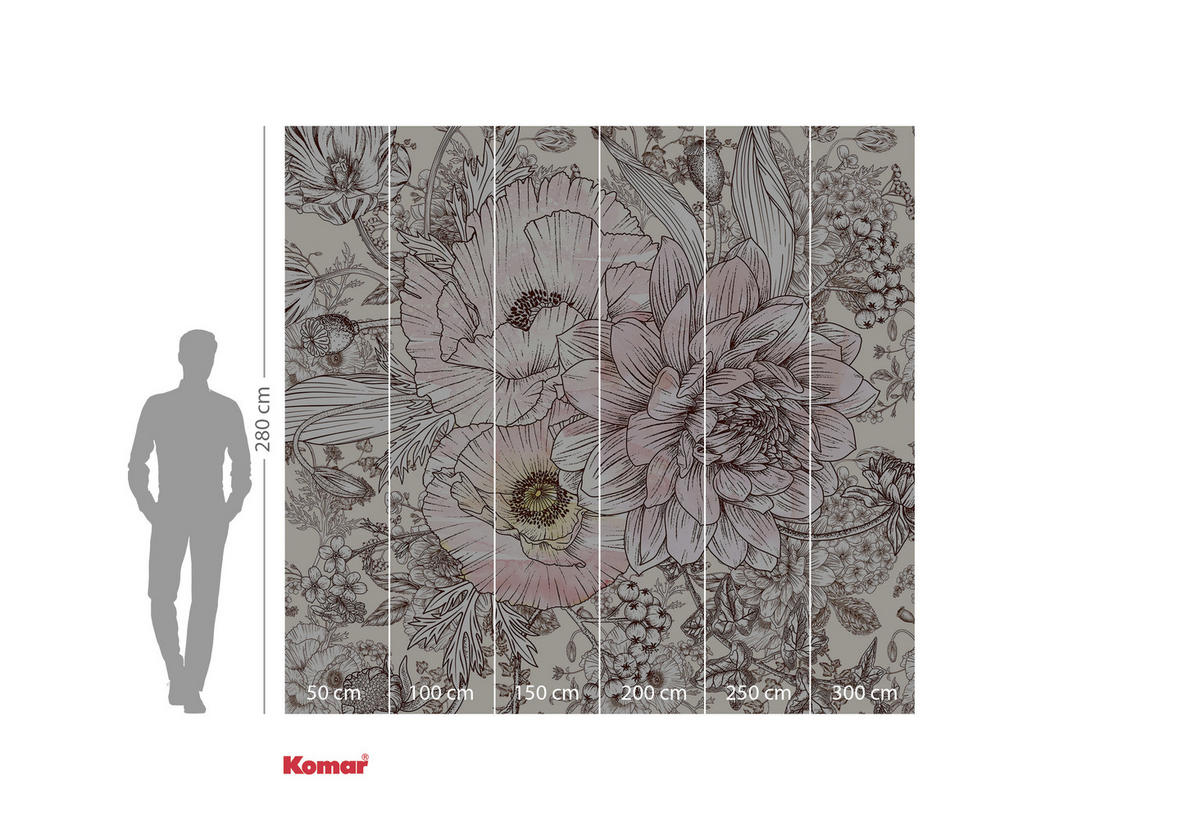 FOTOTAPET 300/280 cm  - multicolor, Trend, papper (300/280cm) - Komar