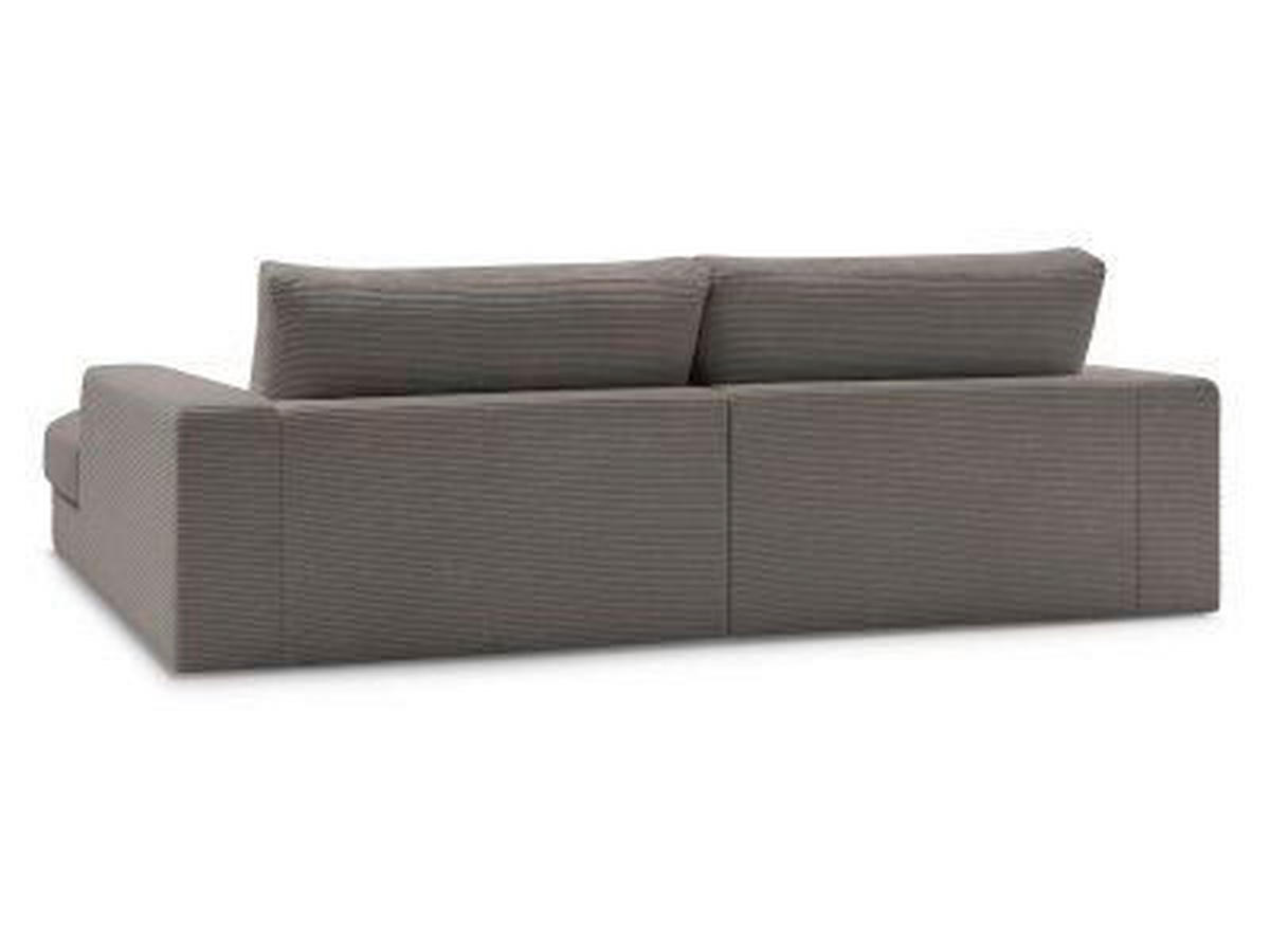ECKSOFA  LEONARD Taupe Cord  - Taupe/Schwarz, MODERN, Kunststoff/Textil (159/274cm)
