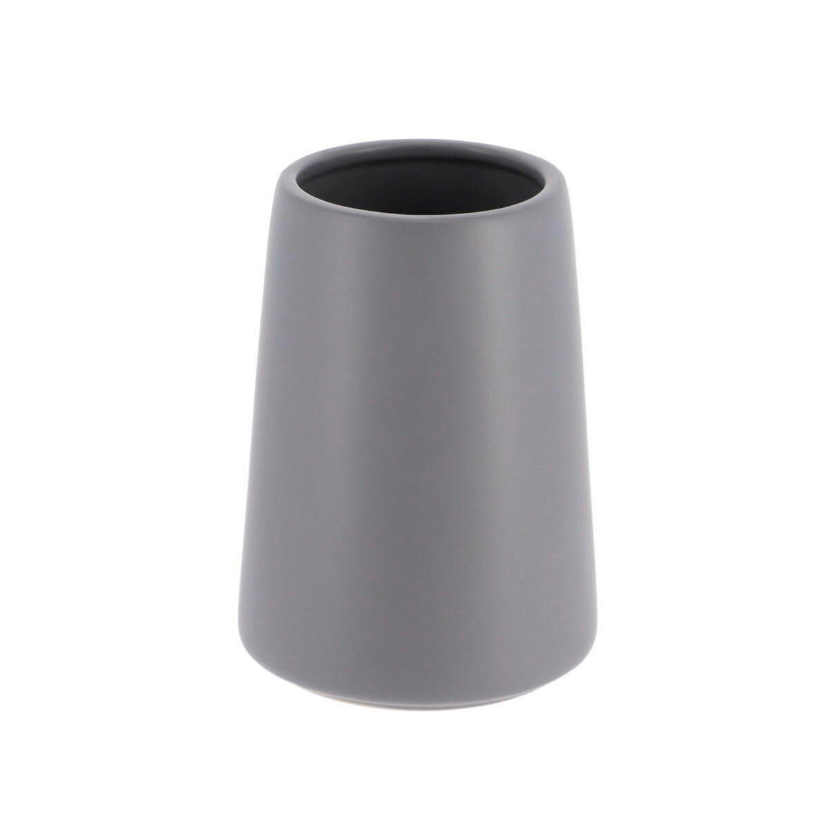 DRŽAČ ČETKICA ZA ZUBE  siva  keramika  SOLID  - siva, Basics, keramika (6/11,5/8cm) - Homeware