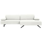 ECKSOFA in Flachgewebe Creme  280/165 cm  - Anthrazit/Creme, Design, Textil/Metall (280/165cm) - Johann Jakob