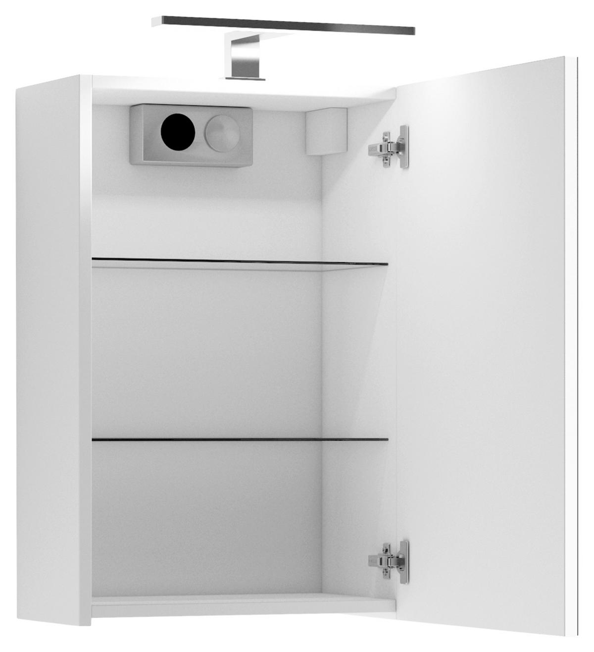 SPIEGELSCHRANK 40/60/20 cm  - Weiß, MODERN, Glas/Holzwerkstoff (40/60/20cm) - MID.YOU