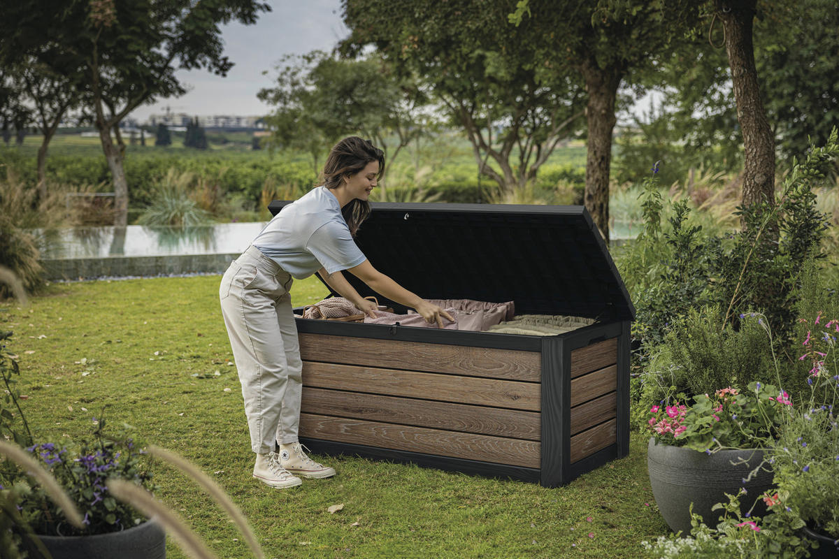 KISSENBOX 72/64/155 cm  - Anthrazit/Braun, MODERN, Kunststoff (72/64/155cm) - Keter