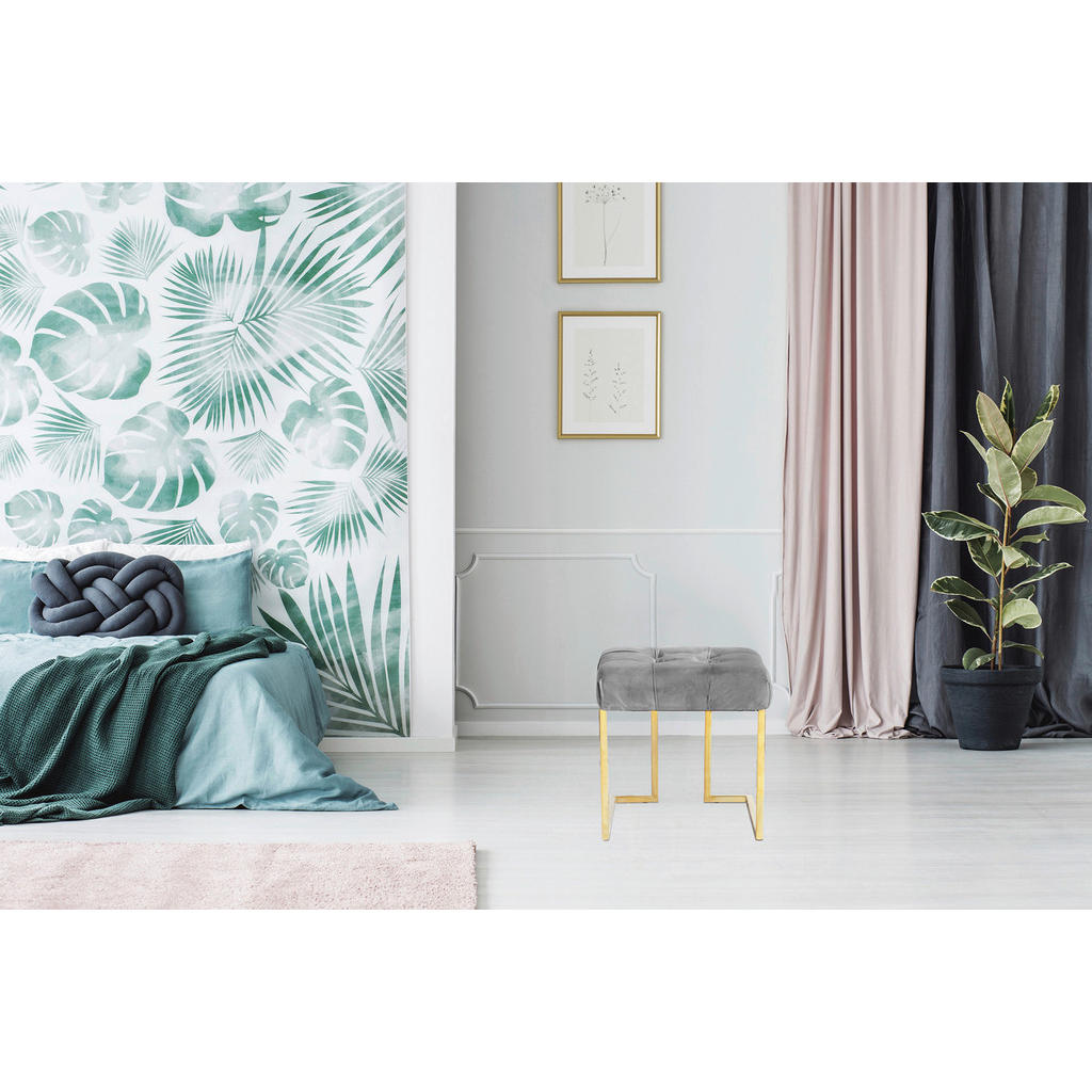 Thumbnail - Kayoom Hocker, Grau, Textil, quadratisch, 48x48x48 cm, Wohnzimmer, Hocker, Sitzhocker