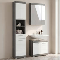 KUPAONICA  bijela visoki sjaj  - bijela visoki sjaj, Moderno, drvni materijal/plastika (97cm) - MID.YOU