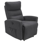 FERNSEHSESSEL in Webstoff Anthrazit  - Anthrazit/Weiß, KONVENTIONELL, Textil/Metall (76/87-102/93-156cm) - Carryhome