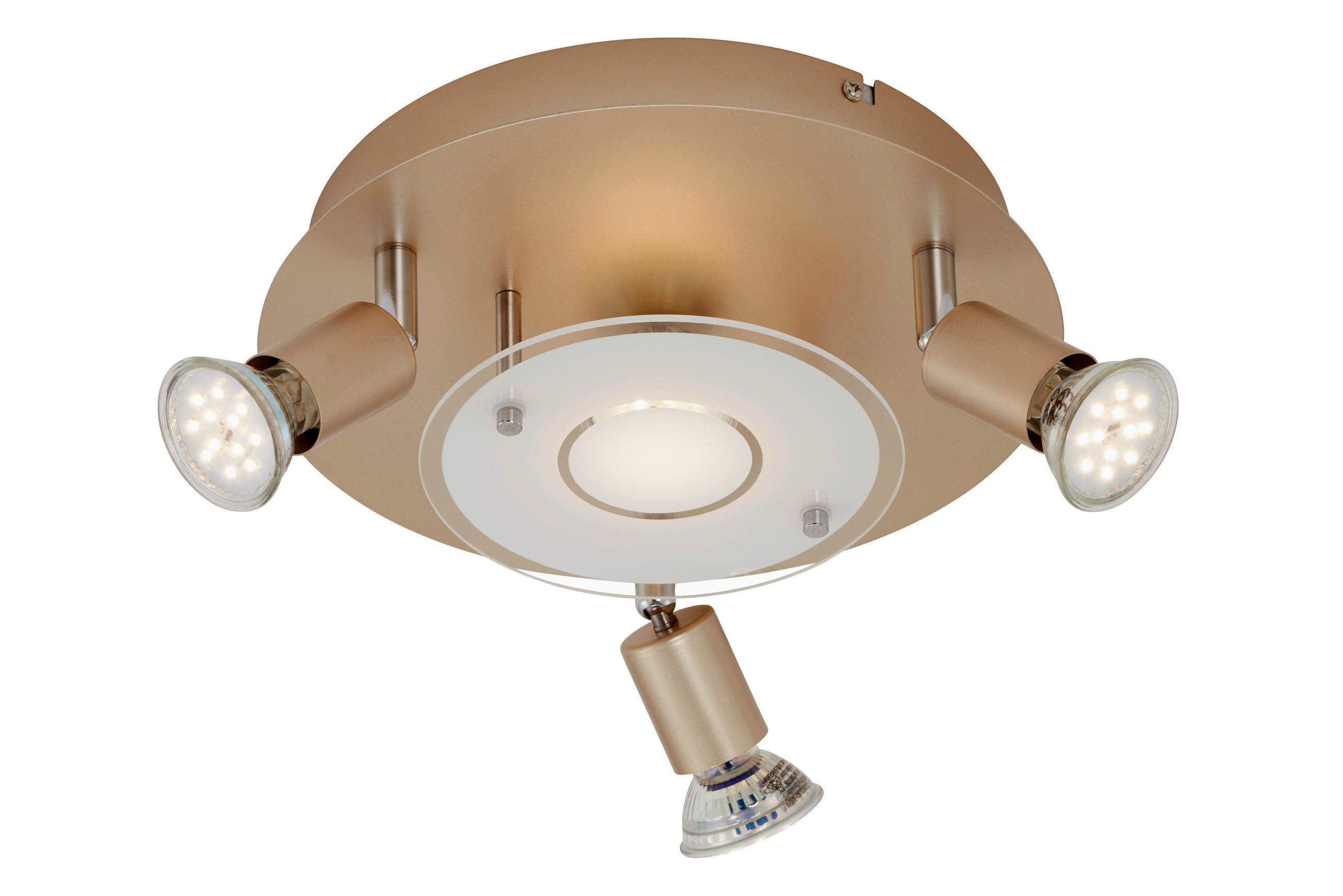 STROPNA LED-SVETILKA   /400 lm/3000 K// - zlate barve, Basics, kovina/steklo (25cm)