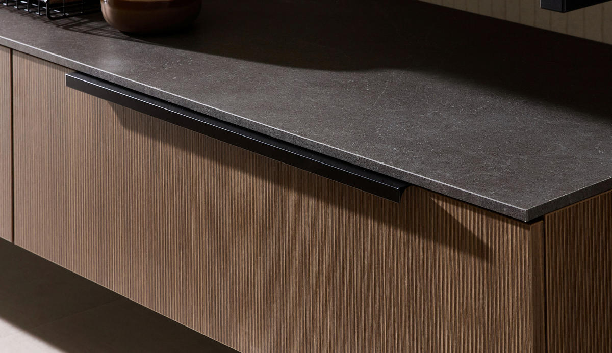 UNTERSCHRANK 168,5/25,2/49,5 cm   - Eiche dunkel/Dunkelgrau, KONVENTIONELL, Holzwerkstoff/Metall (168,5/25,2/49,5cm) - Dieter Knoll